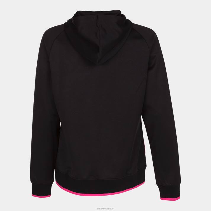 Joma 82P4R3671 أسود وردي فلوري سترة سوبرنوفا مقنعين III نحيف