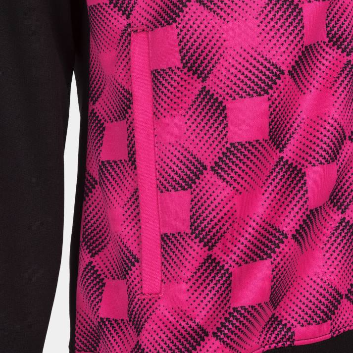 Joma 82P4R3671 أسود وردي فلوري سترة سوبرنوفا مقنعين III نحيف