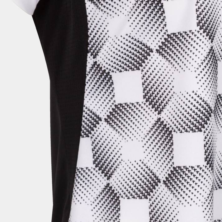 Joma 82P4R3674 أسود أبيض قميص بأكمام قصيرة سوبر نوفا iii نحيف