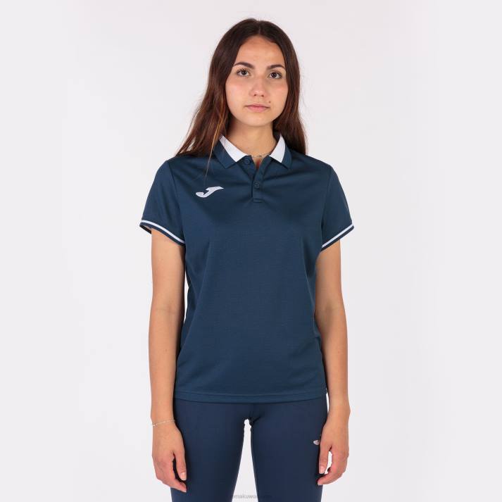 Joma 82P4R3688 الأزرق الداكن الأبيض بطولة قميص بولو قصير الاكمام vi نحيف