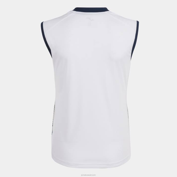 Joma 82P4R3690 أبيض كحلي بلا أكمام تي شيرت سوبرنوفا الثالث نحيف