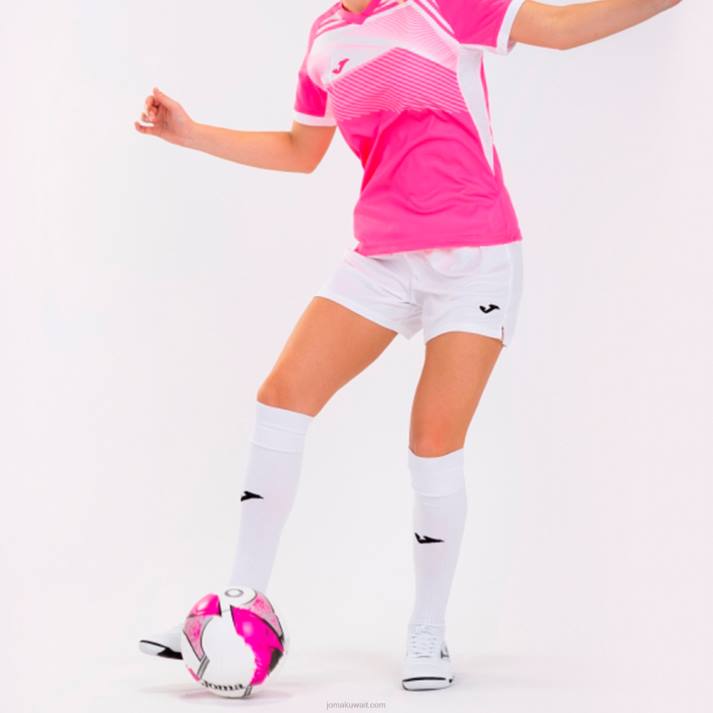 Joma 82P4R3700 الفلورسنت الوردي الأبيض قميص بأكمام قصيرة سوبر نوفا الثاني نحيف