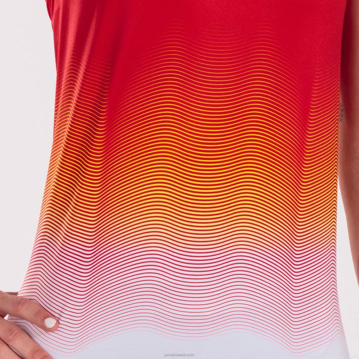 Joma 82P4R3703 أحمر أبيض أصفر أعلى خزان النخبة السابع نحيف