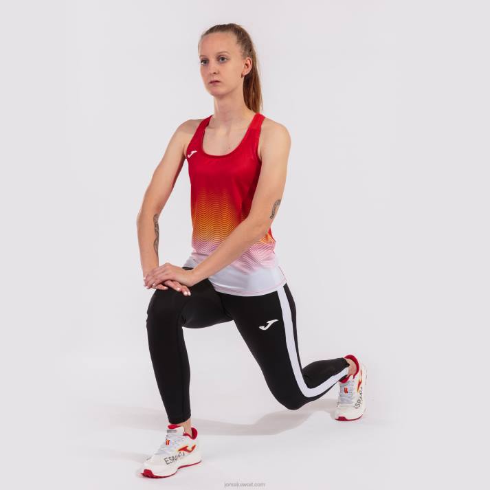 Joma 82P4R3703 أحمر أبيض أصفر أعلى خزان النخبة السابع نحيف