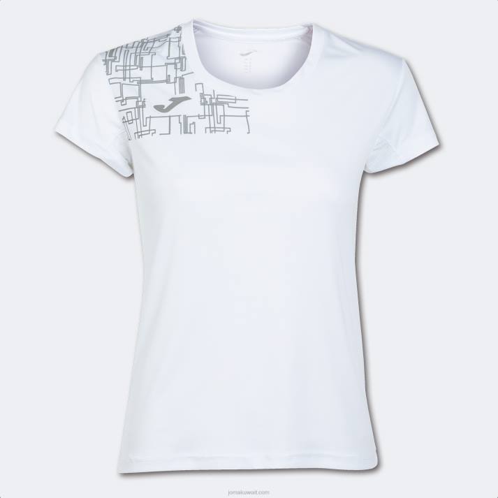 Joma 82P4R3708 أبيض قميص قصير الأكمام النخبة الثامن نحيف