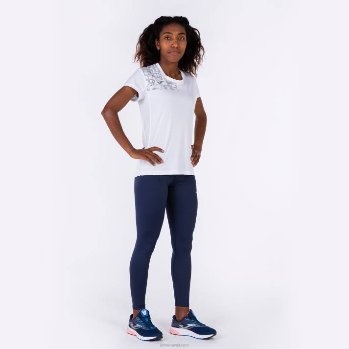 Joma 82P4R3708 أبيض قميص قصير الأكمام النخبة الثامن نحيف