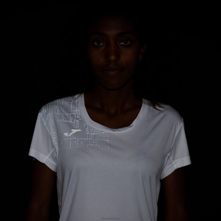 Joma 82P4R3708 أبيض قميص قصير الأكمام النخبة الثامن نحيف