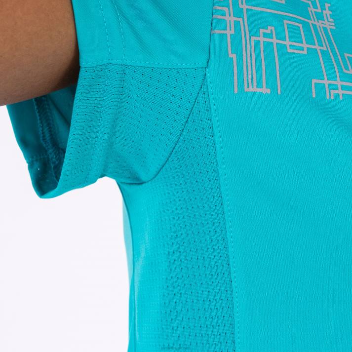 Joma 82P4R3709 الفيروز قميص قصير الأكمام النخبة الثامن نحيف