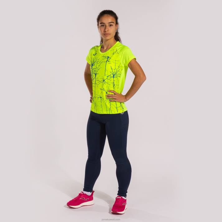 Joma 82P4R3713 الفلورسنت الأصفر قميص قصير الأكمام النخبة التاسع نحيف