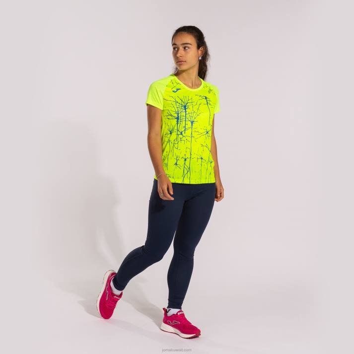 Joma 82P4R3713 الفلورسنت الأصفر قميص قصير الأكمام النخبة التاسع نحيف