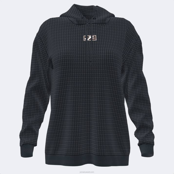 Joma 82P4R3721 أسود دافني سترة مقنعين نحيف