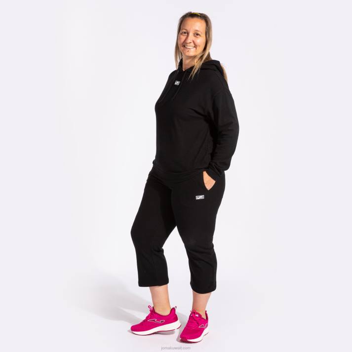 Joma 82P4R3721 أسود دافني سترة مقنعين نحيف