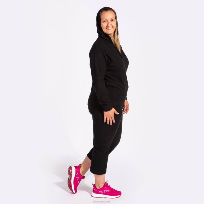 Joma 82P4R3721 أسود دافني سترة مقنعين نحيف