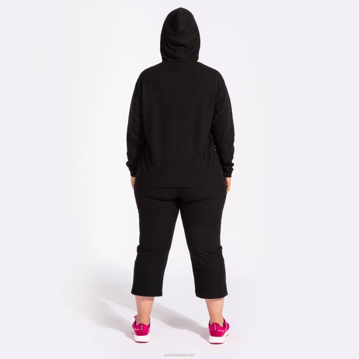 Joma 82P4R3721 أسود دافني سترة مقنعين نحيف