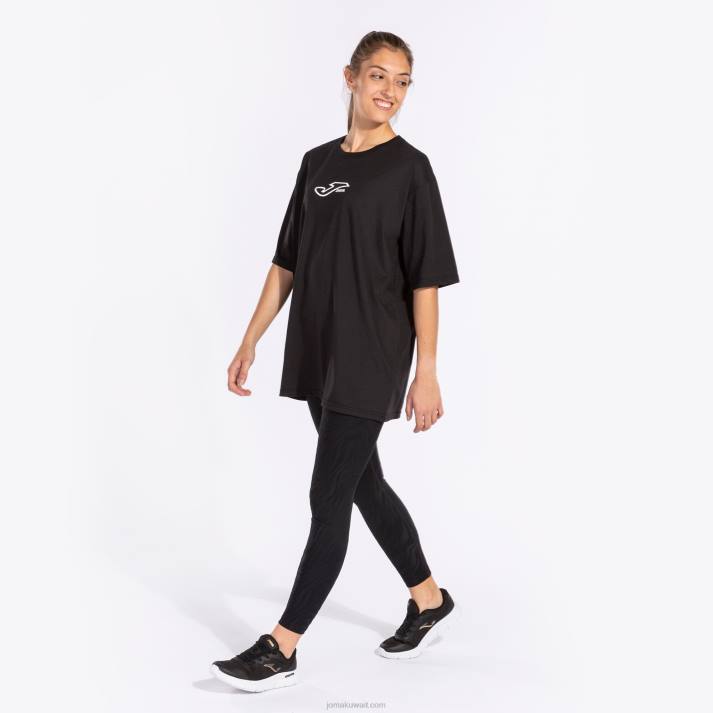 Joma 82P4R3725 أسود قميص بأكمام قصيرة دافني نحيف