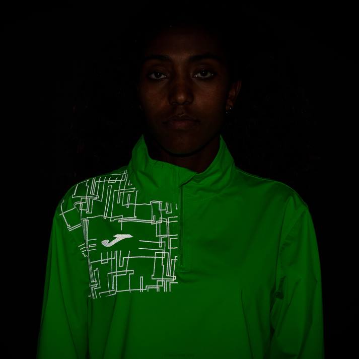 Joma 82P4R3731 نيون الخضراء قميص من النوع الثقيل النخبة الثامن نحيف