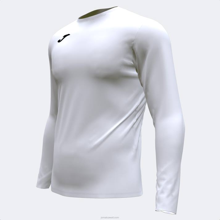 Joma 82P4R3736 أبيض قميص بأكمام طويلة من أكاديمية براما