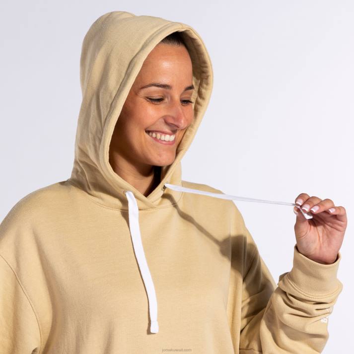 Joma 82P4R3748 اللون البيج سترة مقنعين الشارع الحضري نحيف