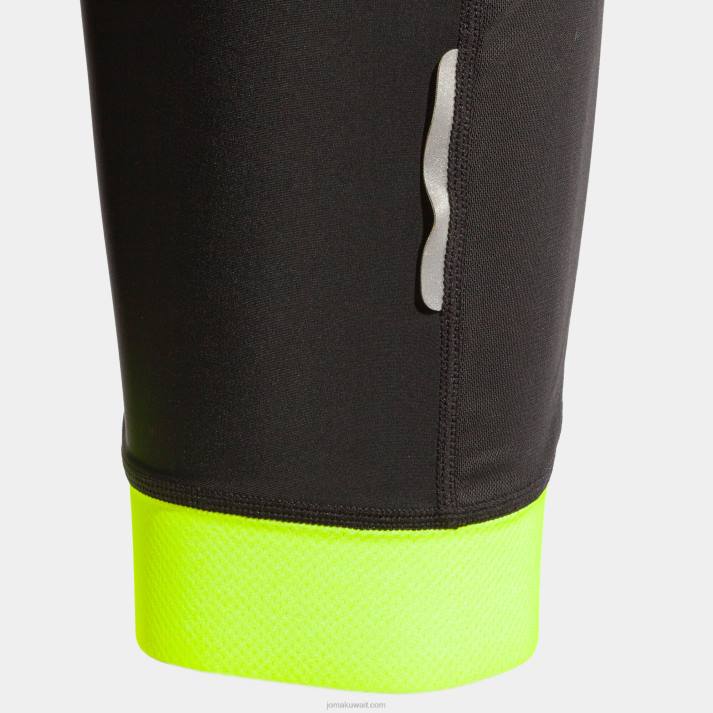 Joma 82P4R3753 أسود أصفر فلوري شورت ركوب الدراجات كرونو نحيف