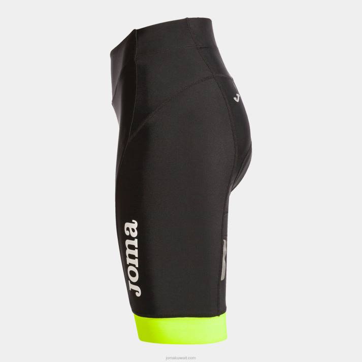 Joma 82P4R3753 أسود أصفر فلوري شورت ركوب الدراجات كرونو نحيف
