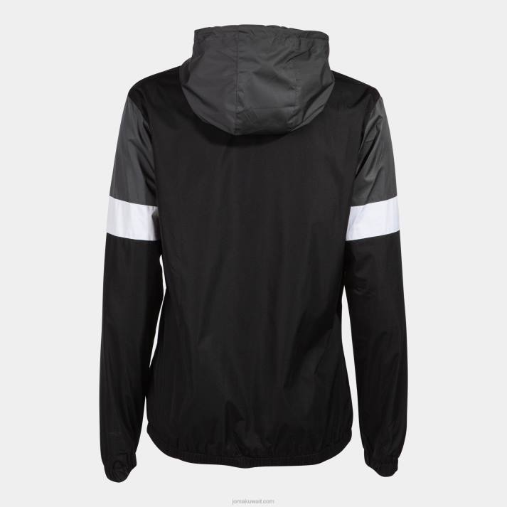 Joma 82P4R3755 أسود أبيض رمادي غامق طاقم سترة المطر رابعا نحيف