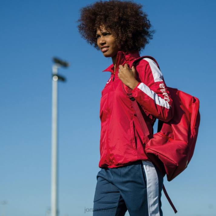 Joma 82P4R3757 احمر ابيض بطولة سترة المطر الرابع نحيف