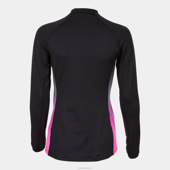 Joma 82P4R3762 أسود أبيض وردي فلوري قميص من النوع الثقيل النخبة السابع نحيف