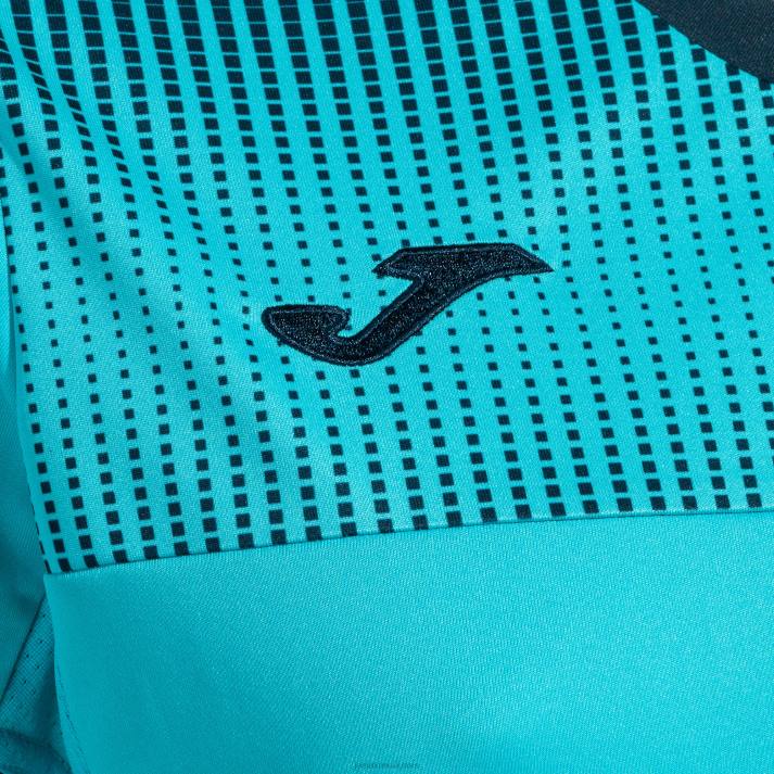 Joma 82P4R3770 الفلورسنت الفيروز الأزرق الداكن قميص بأكمام قصيرة مستعر أعظم صديق للبيئة نحيف