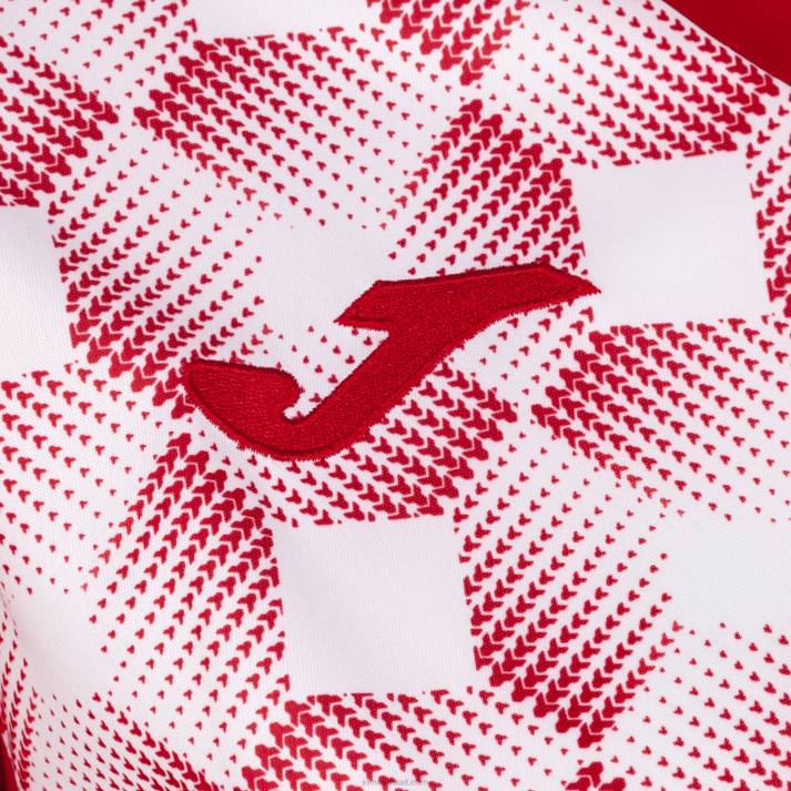 Joma 82P4R3772 احمر ابيض قميص بأكمام قصيرة سوبر نوفا iii نحيف