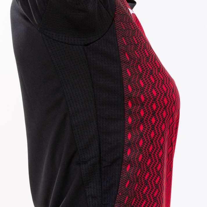 Joma 82P4R3786 أسود أحمر قميص بأكمام قصيرة سوبر نوفا نحيف