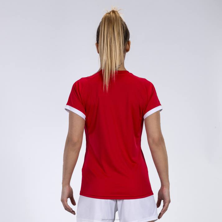 Joma 82P4R3792 احمر ابيض قميص بأكمام قصيرة سوبر نوفا نحيف