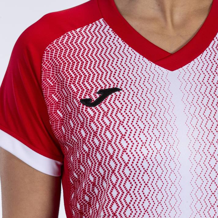 Joma 82P4R3792 احمر ابيض قميص بأكمام قصيرة سوبر نوفا نحيف