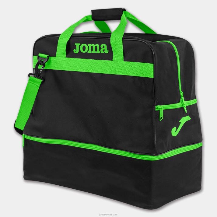 Joma 82P4R3798 أسود أخضر نيون حقيبة التدريب الرياضي الكبرى III