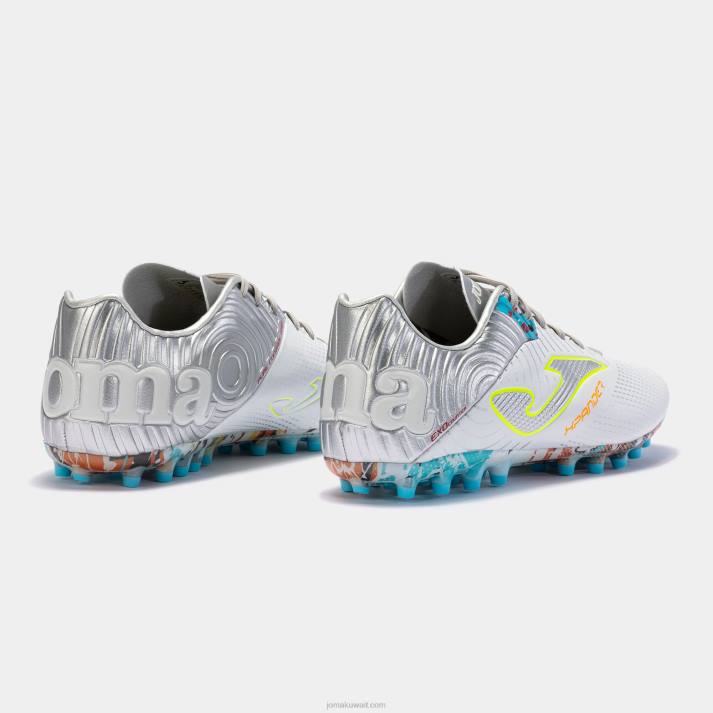 Joma 82P4R37 أبيض فضي حذاء كرة القدم xpander 23 عشب صناعي