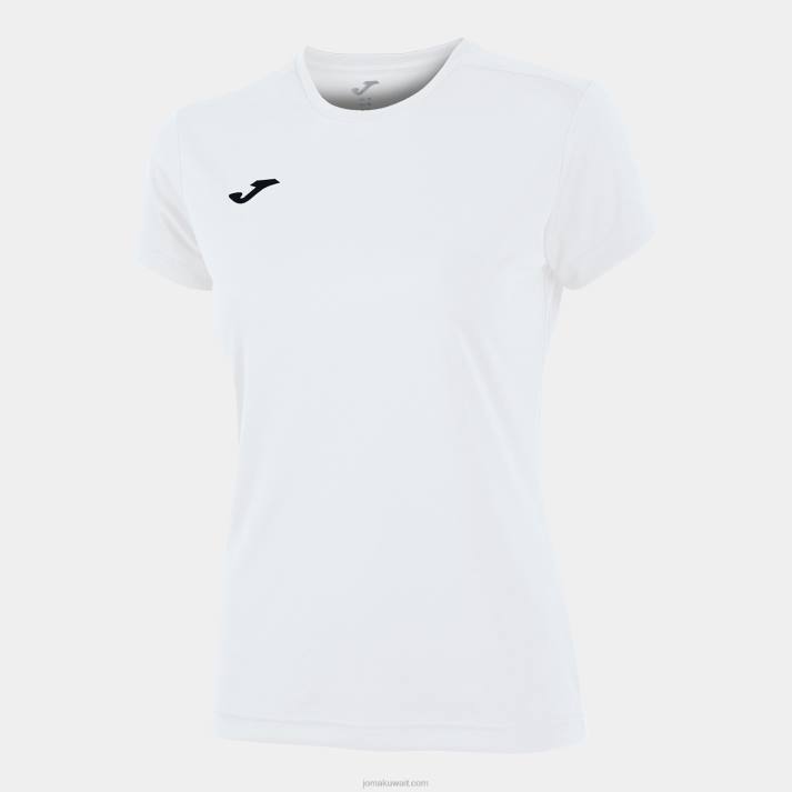 Joma 82P4R3809 أبيض قميص قصير الأكمام كومبي نحيف