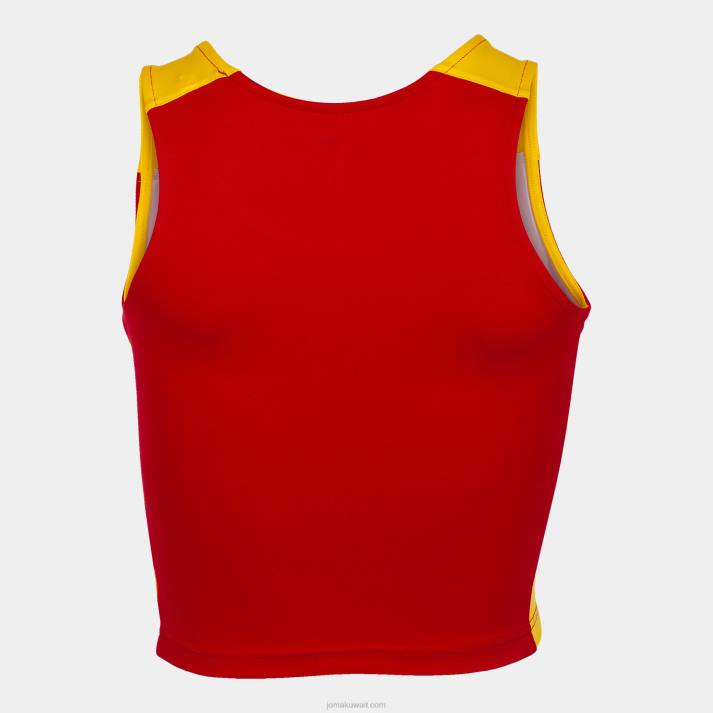 Joma 82P4R3822 احمر اصفر سجل أعلى الخزان الثاني نحيف