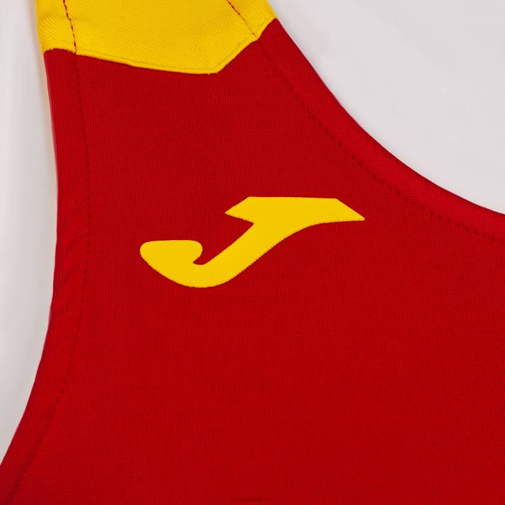 Joma 82P4R3822 احمر اصفر سجل أعلى الخزان الثاني نحيف