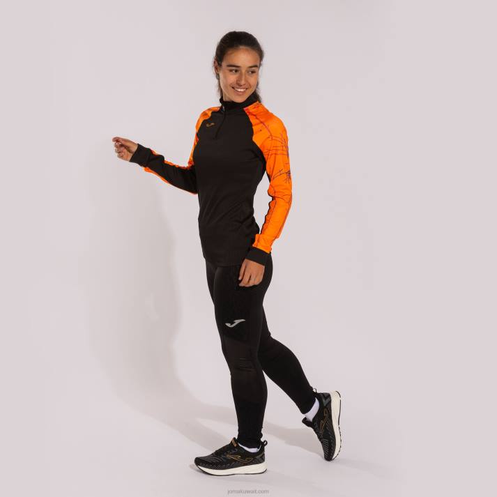 Joma 82P4R3823 برتقالة سوداء قميص من النوع الثقيل النخبة التاسع نحيف