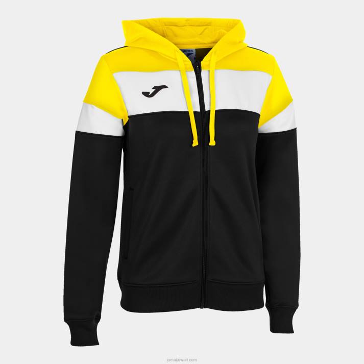 Joma 82P4R3844 أسود أصفر أبيض طاقم سترة مقنعين الرابع نحيف