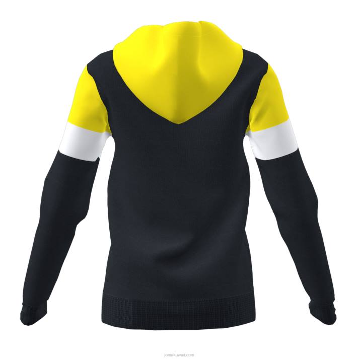 Joma 82P4R3844 أسود أصفر أبيض طاقم سترة مقنعين الرابع نحيف