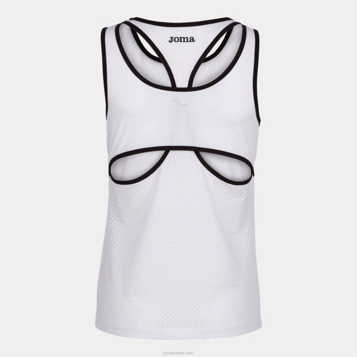 Joma 82P4R3863 أبيض أسود كسر أعلى الخزان نحيف