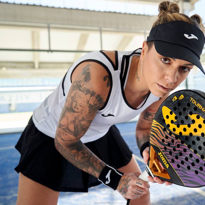 Joma 82P4R3870 أسود كسر التنورة نحيف