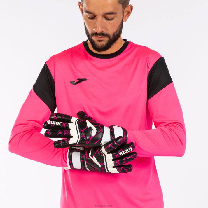 Joma 82P4R3883 الفوشيه الأسود قفازات حارس مرمى كرة القدم gk-pro