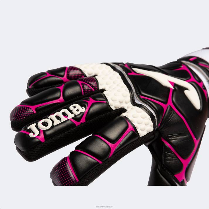 Joma 82P4R3883 الفوشيه الأسود قفازات حارس مرمى كرة القدم gk-pro