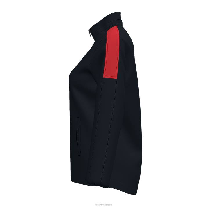 Joma 82P4R3891 أسود أحمر سترة المطر trivor نحيف