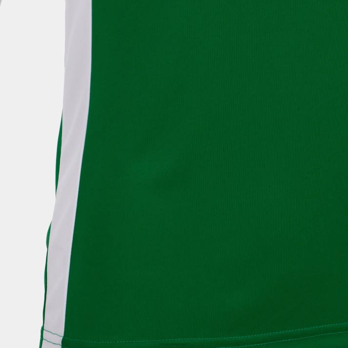 Joma 82P4R3893 أبيض أخضر قميص قصير الأكمام سجل الثاني نحيف