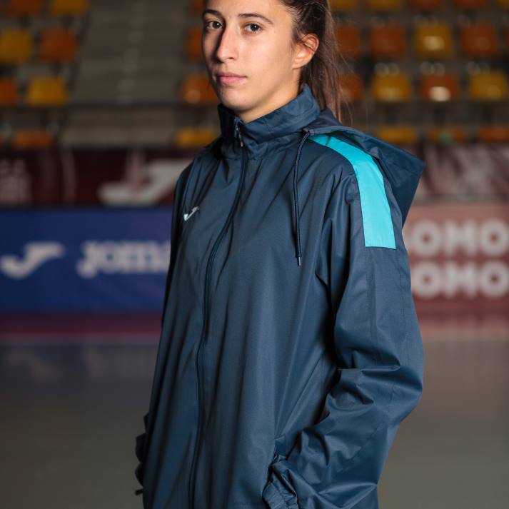 Joma 82P4R3896 الأزرق الداكن الفيروز الفلوريسنت سترة المطر trivor نحيف