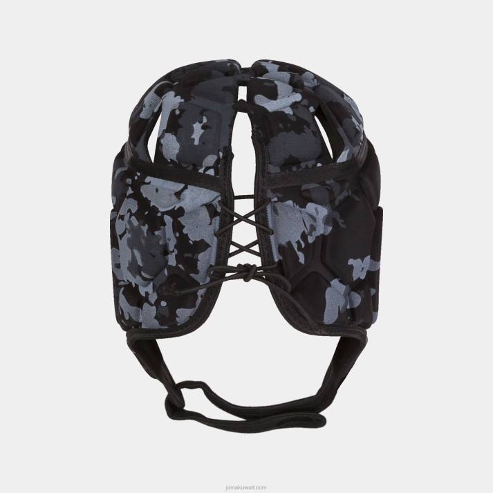 Joma 82P4R3911 أسود رمادي غامق حماية خوذة سلامة الرجبي