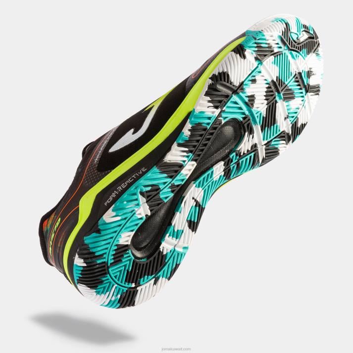 Joma 82P4R3930 أسود أصفر فلوري حذاء كرة الصالات Invicto 23 داخلي