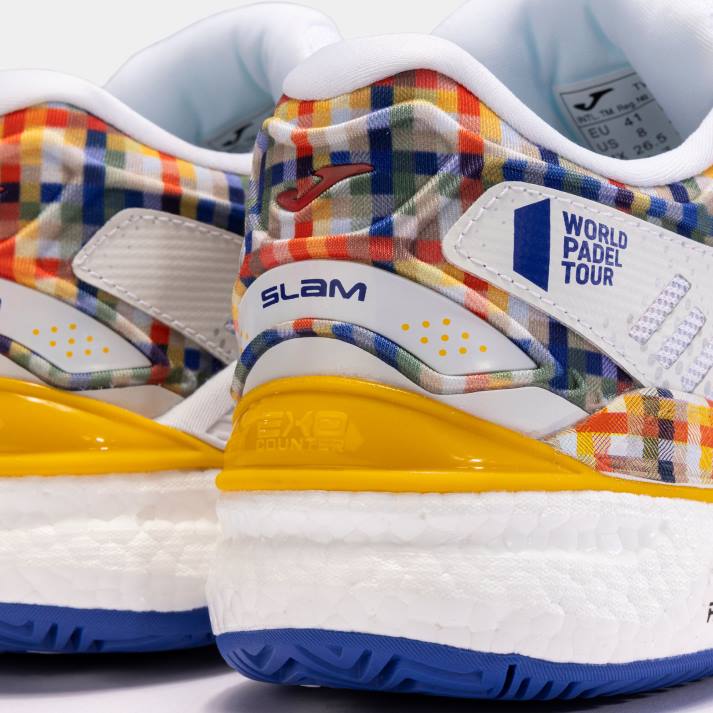 Joma 82P4R3934 أبيض أزرق ملكي أحذية t.slam 23 world padel tour-wpt clay نحيف
